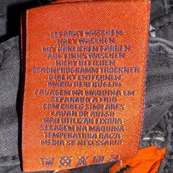 Rock Revival Mens Classic Cargo Shorts Gray Heavy White Stitch Distressed 32 23 - Picture 14 of 16